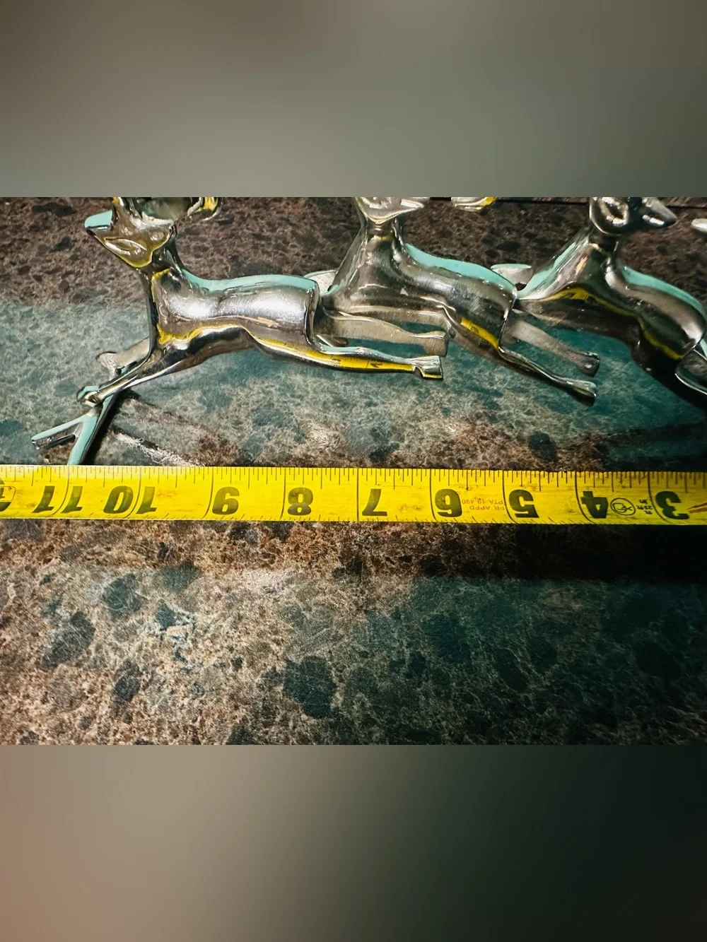 Silver Reindeer Triple Candle Holder - Holiday Home Accent
